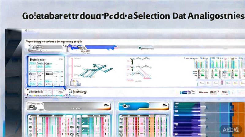 跨境选品数据分析仪表盘界面，展示趋势图表与热销商品